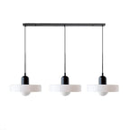 Lampada a sospensione in vetro minimalista in stile Bauhaus con tre teste