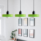 Lampada a sospensione in vetro minimalista in stile Bauhaus con tre teste