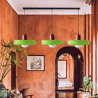 Lampada a sospensione in vetro minimalista in stile Bauhaus con tre teste