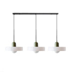 Lampada a sospensione in vetro minimalista in stile Bauhaus con tre teste