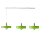 Lampada a sospensione in vetro minimalista in stile Bauhaus con tre teste