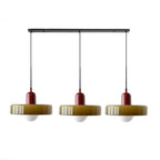 Lampada a sospensione in vetro minimalista in stile Bauhaus con tre teste