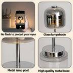 Lux Shine Lampada - Elegante lampada da scrivania in vetro elettroplaccato per illuminazione ambientale