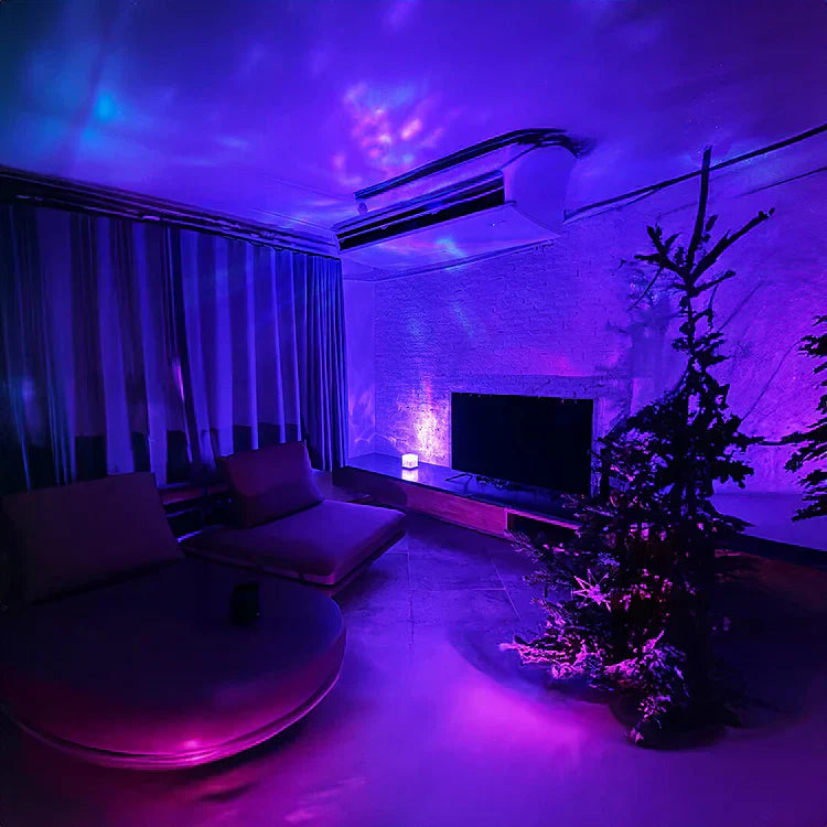 OCS - Lampada Proiettore Noorderlicht – Lampada Atmosferica Wireless con 16 Colori e Funzione Timer