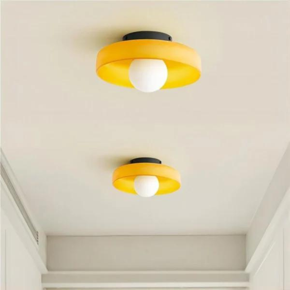Luce a Disco in Vetro Nordico per Parete e Soffitto LED 1-luce