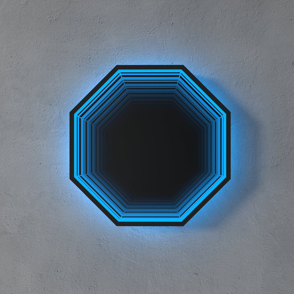 Specchio Luminoso Ottagonale 3D