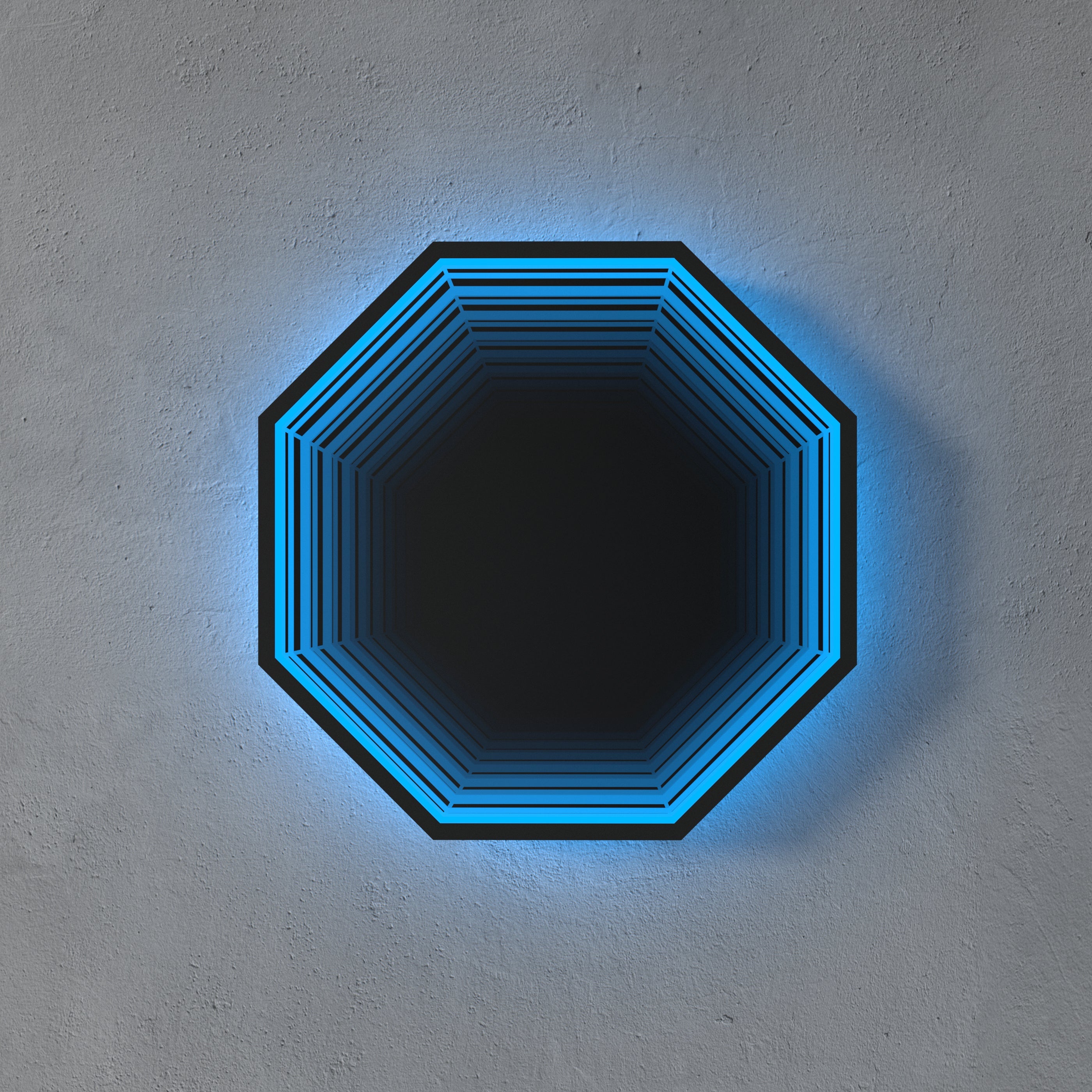 Specchio Luminoso Ottagonale 3D