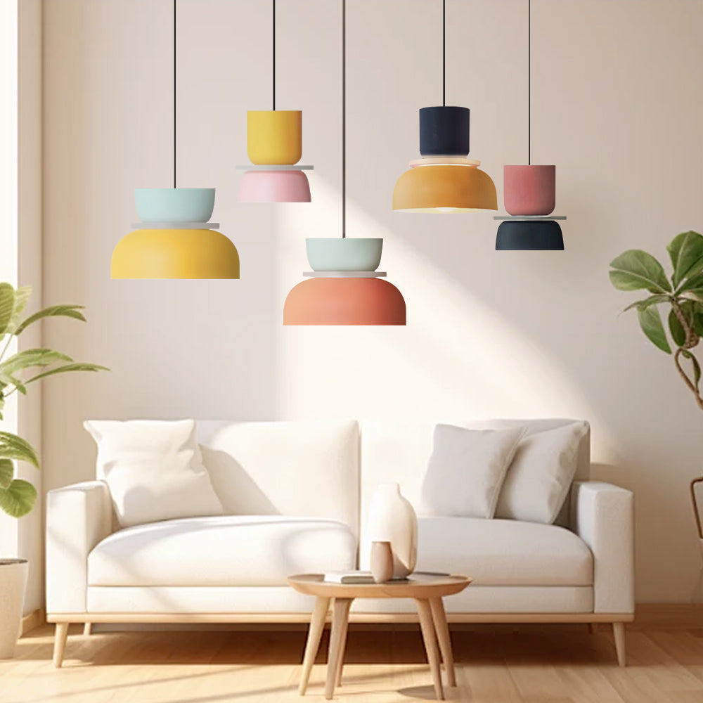 Lampada a sospensione scandinava Lucie Colour Block