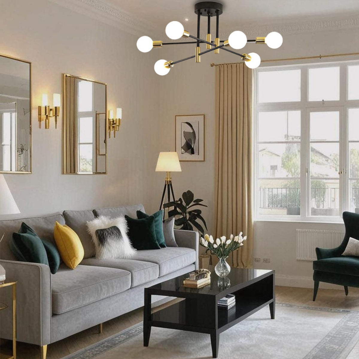 Moderna Luce da Soffitto con Più Lampadine Nordic