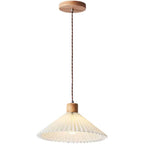 Lampada a Sospensione con Paralume Pieghettato Minimalista Nordico 1 Luce