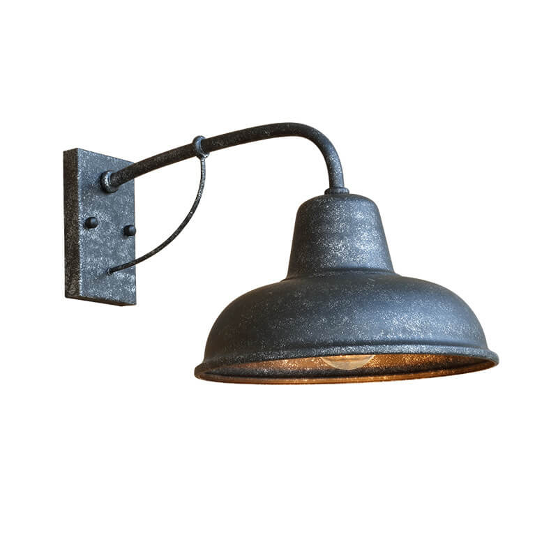 Lampada da parete vintage in ferro impermeabile da esterno con 1 luce