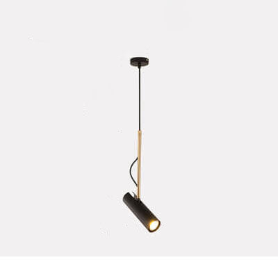 Luce a sospensione LED con spot moderno minimalista in oro a 1 luce
