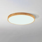 Lampada da soffitto a LED ultra-sottile rotonda in legno massello nordico