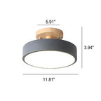 Lampada da soffitto a LED rotonda Nordic Log semi-incassata