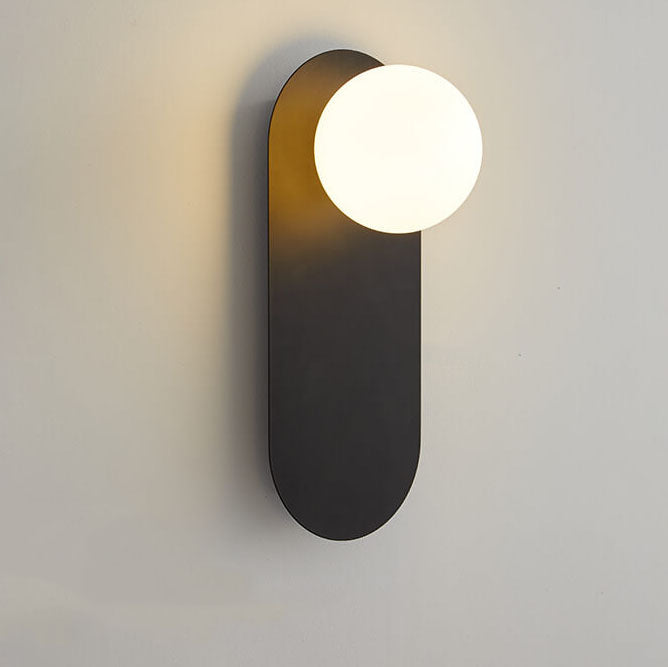 Base in Vetro Minimalista Nordico Lampada da Parete a 1 Luce