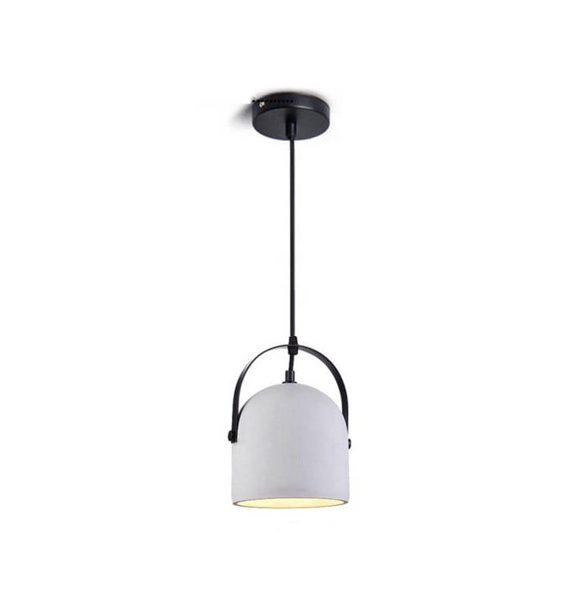 Lampada a Sospensione Cilindrica in Cemento Creativo Nordic con 1 Luce