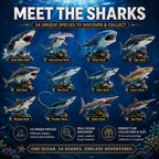🔥50% di sconto solo per oggi-🦈 Calendario dell'Avvento Shark World 2026