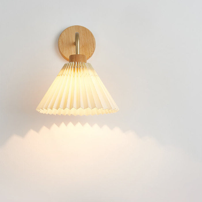 Lampada da Parete Modern Minimalista con Ombra Pieghettata a 1 Luce