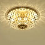 Lampada da soffitto vintage rotonda in cristallo 4/6 luci