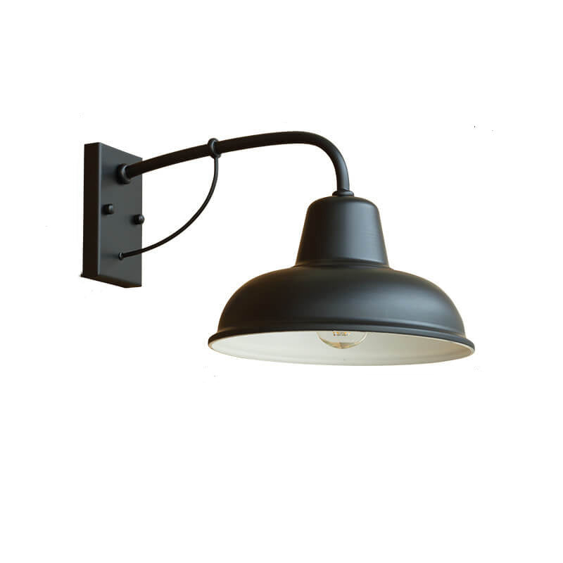 Lampada da parete vintage in ferro impermeabile da esterno con 1 luce