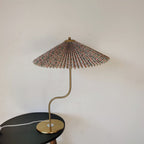 Lampada da Tavolo Decorativa a Forma di Ombrello Pieghettato Retro con 1 Luce