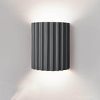 Lampada da parete a sconce con cilindro mezzo striato in resina Macaron 1 luce