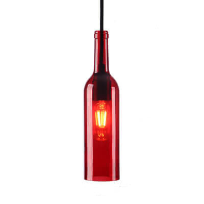 Lampadario in Vetro Antico con 1 Luce