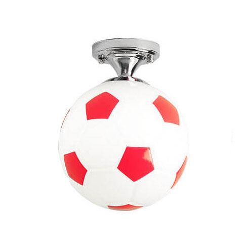 Luce da soffitto semi-incassata a 1 luce in vetro creativo da basket e calcio