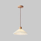 Lampada a Sospensione con Paralume Pieghettato Minimalista Nordico 1 Luce