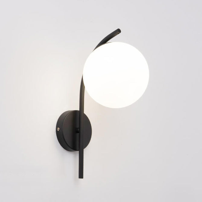 Applique da Parete Lampada a Globo di Vetro Nordic Arc 1 Luce
