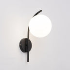 Applique da Parete Lampada a Globo di Vetro Nordic Arc 1 Luce