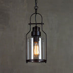 Lampada a Sospensione Vintage Industriale in Ferro e Vetro con 1 Luce