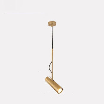 Luce a sospensione LED con spot moderno minimalista in oro a 1 luce
