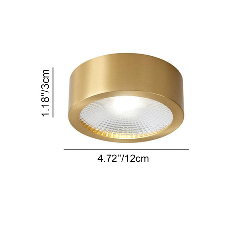 Luce a soffitto LED ultra-sottile in rame di lusso moderno per corridoio