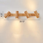 Faretto da soffitto minimalista giapponese in legno massello con 1/3/4 luci