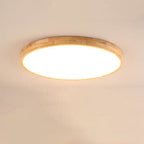 Lampada da soffitto a LED ultra-sottile rotonda in legno massello nordico