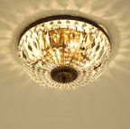 Lampada da soffitto vintage rotonda in cristallo 4/6 luci