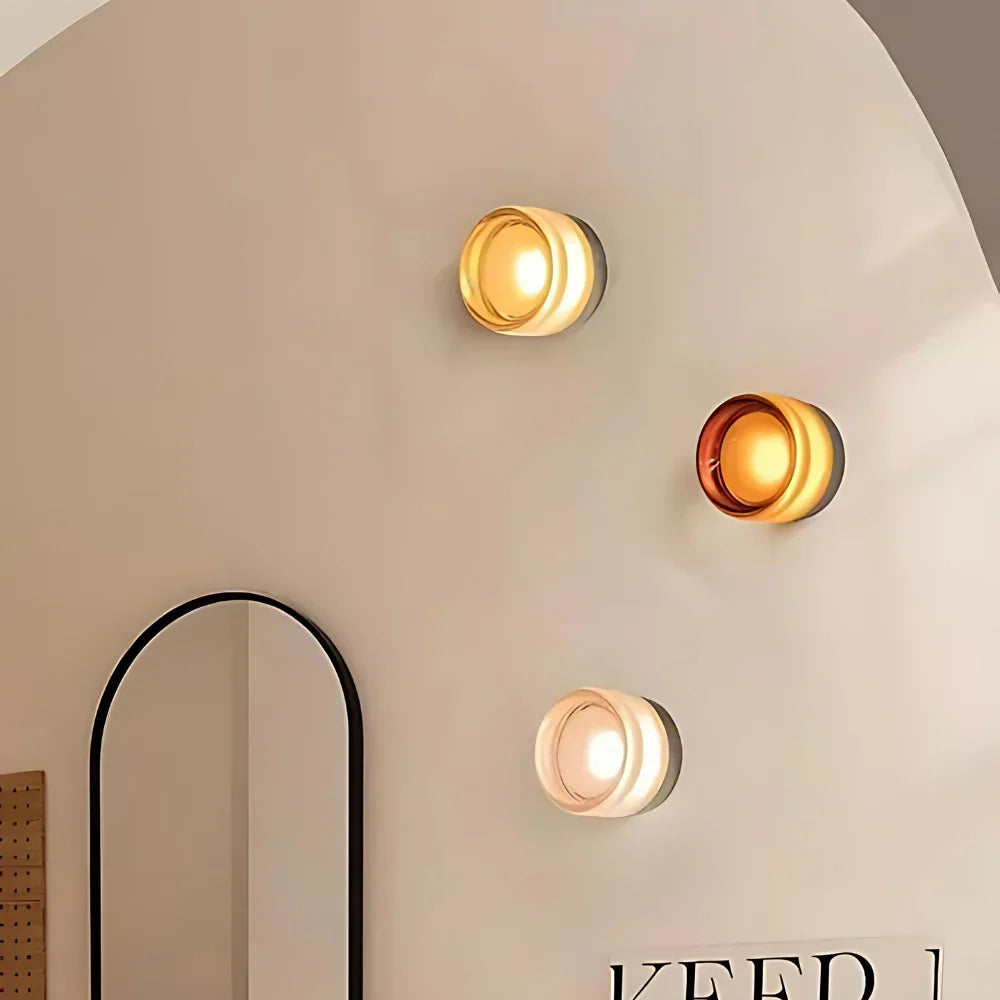 Applique a parete LED 1 luce in acrilico Nordic Dimple