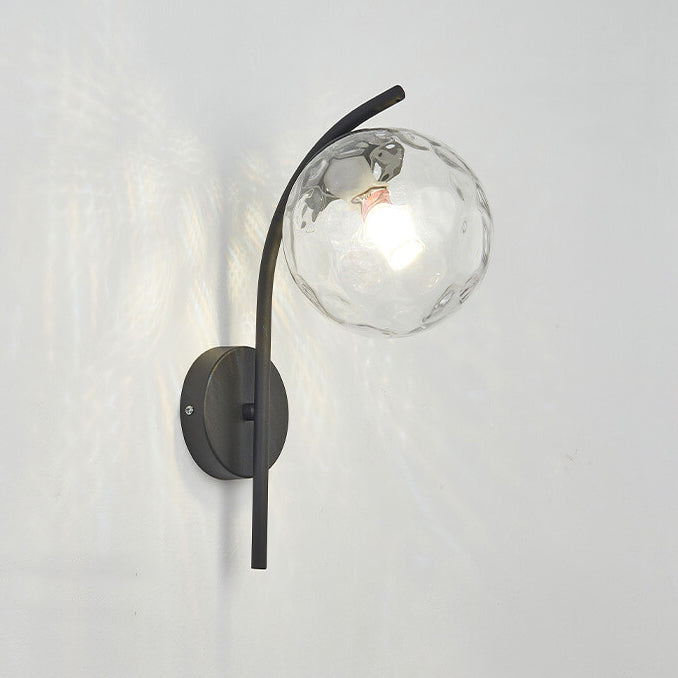 Applique da Parete Lampada a Globo di Vetro Nordic Arc 1 Luce
