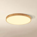 Luce da soffitto a LED rotonda con cornice in legno