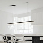 Arisha Minimalista Linear Metal Pendant Light, Bianco/Nero