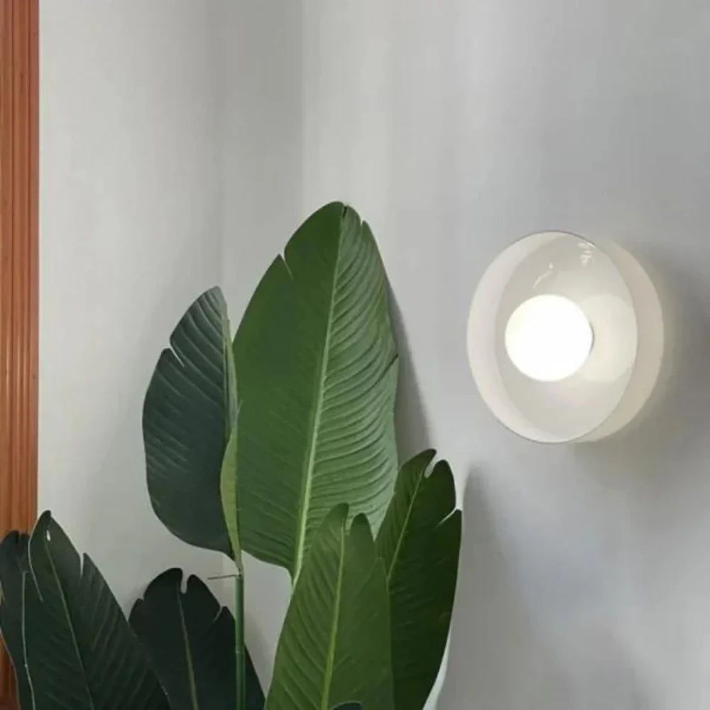 Luce a Disco in Vetro Nordico per Parete e Soffitto LED 1-luce