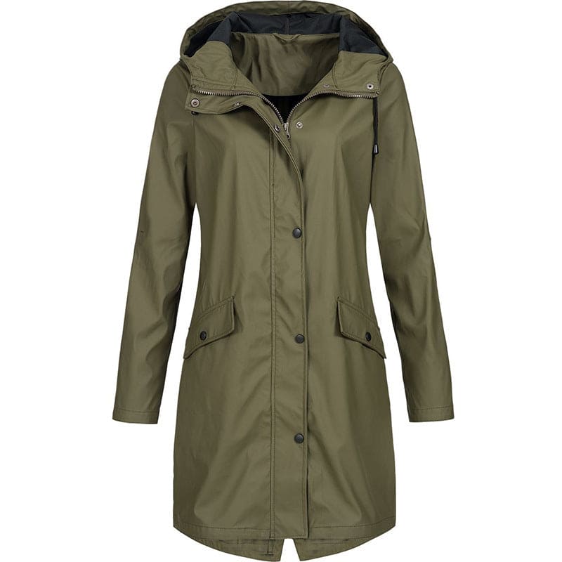 Giacca da Donna Impermeabile con Cappuccio – Giacca Autunnale Impermeabile