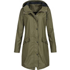 Giacca da Donna Impermeabile con Cappuccio – Giacca Autunnale Impermeabile