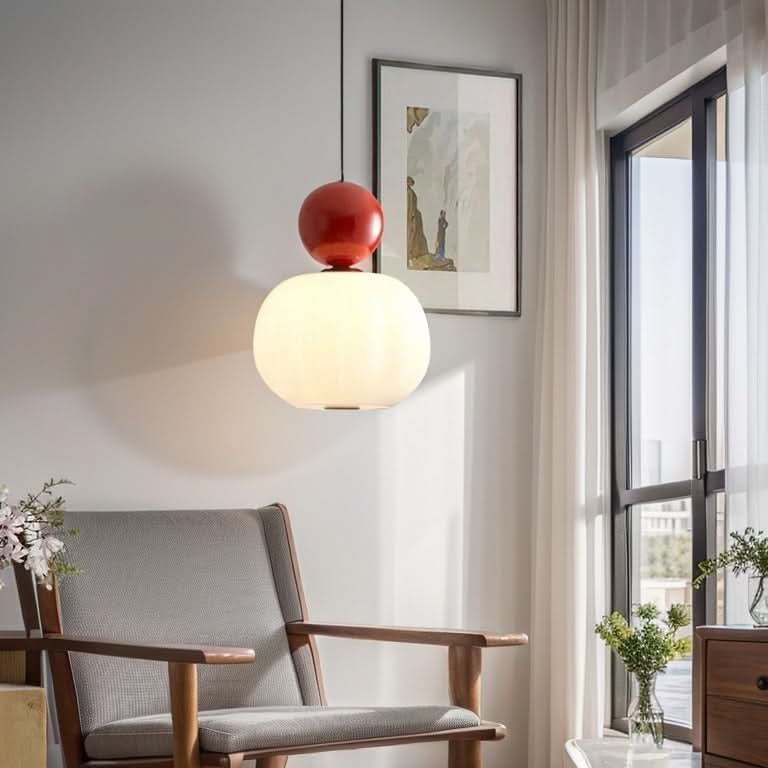 Lampada a Sospensione Art Deco Glarefusion Cream