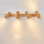 Faretto da soffitto minimalista giapponese in legno massello con 1/3/4 luci