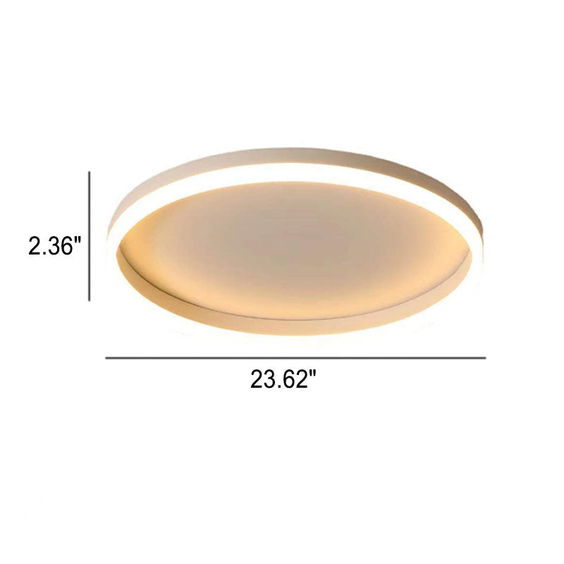 Lampada da soffitto a LED circolare minimalista nordica in ferro e acrilico
