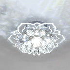 Moderno Lampadario LED a Soffitto a Forma di Fiore in Cristallo