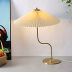 Lampada da Tavolo Decorativa a Forma di Ombrello Pieghettato Retro con 1 Luce