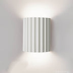 Lampada da parete a sconce con cilindro mezzo striato in resina Macaron 1 luce